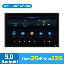 리어 후석 모니터 헤드레스트 2열 유튜브시청 뒷자석 후방 차량TV, 단일사이즈, 13.3인치 HD IPS 블랙 램2G