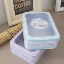 틴 투명 사각 케이스 (퍼플/스카이), 퍼플