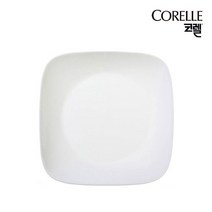 코렐 화이트 무지 사각접시 [중], 1개