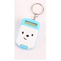 휴대용 자리 표시 만화 계산기 귀여운 키 체인 계산기 Kawaii 미니 계산기 포켓 크기 8 디스플레이 사무 용품, C