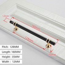 보트수리 Zinc Alloy Gold Door Handle Kitchen Cabinet Drawer Furniture European Modern, 08 BG128
