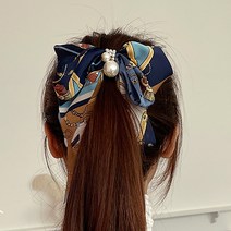 줄리아 진주 리본 바나나핀 집게핀 올림머리 헤어핀 명품 긴머리 큐빅 여성 자동 머리핀