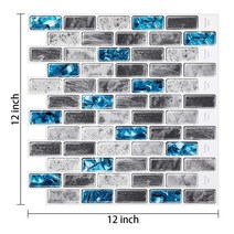 데코타일 접착식 붙이는 타일 점착타일 Vividtiles 큰 크기 1212 인치 자체 접착 이동식 방수 벽지 3d 필 앤 스틱 블랙 지하철, t80023