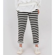 겨울 단가라 스트라이프 빠삐용 밴딩 스트릿 스트링 기모 배기 팬츠 코튼 바지
