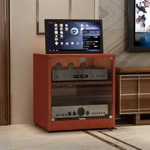 오디오 캐비닛 오디오장 앰프장 진열장 장식장 CD 테이프 유리장, 로즈 우드 컬러 두 번째 레이어 (단단한 나무 생태 보