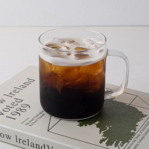 홈카페 내열 유리컵 네스프레소 머그컵 550ml, 내열 유리 머그컵 550ml