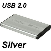 SATA케이블 사타 ssdUSB 3.0 2.0 2.5 인치 하드 드라이브 디스크 인클로저 HDD 외장 박스 케이스 알루미, 03 USB 2.0 silver
