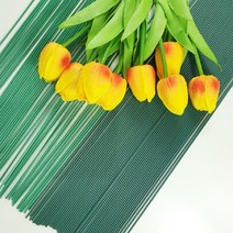 꽃 철사 지 포장용 녹색 50P 두께 2.2mm길이50cm 테이프 27호 자재 부, 꽃철사40CM(50P)