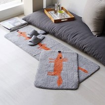 [도란몰] 주방 발매트 싱크대 욕실 발판 주방매트, 면주방매트 - 직사각(120cmx40cm)