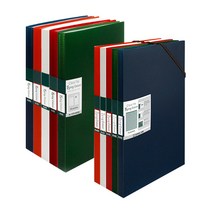킹짐 A4 클리어화일 20P 40P 8포켓화일 5가지색상, 40P 레드
