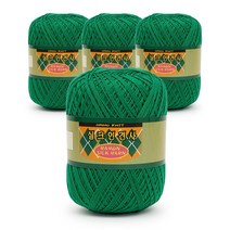 필립섬유 쎄비 실크 인견사 뜨개실 90g x 4p, 858 진초록, 4개