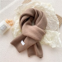솔리드 니트 머플러 여 겨울 도톰하고 따뜻한 롱 인스 썸머 머플러 겸용 선물