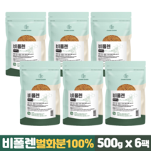 비폴렌 100% 스페인산 단백질 꿀 아미노산 글루타치온 영양의결정체 꿀벌먹이 벌화분, 6팩, 500g