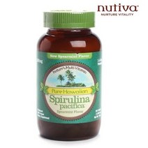 뉴트렉스하와이 퓨어 하와이안 스피룰리나 퍼시피카 1000mg 스피어민트 타블렛 글루텐 프리 비건, 180개입, 6개