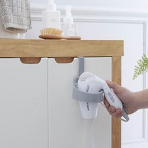 제이와이홀딩스 헤어드라이기 거치대 문걸이 홀더, 1개, 그레이