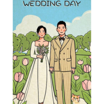 달콤한 결혼 DIY 인물화 색칠하기 사랑 담아 신혼부부 러브웨딩 보면 기분이 좋아지는 피포페인팅 기념일 밸런타인 데이 깜짝선물 신혼집 꾸미기 집콕취미 그림그리기 소품 티레오, 10번사랑유화(액자프레임포함)40*50CM