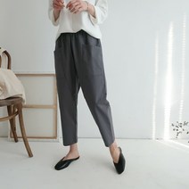 호정샵 여성용 빅사이즈 면 혼방 스판 배기바지 봄 가을 오버핏(55~99까지)