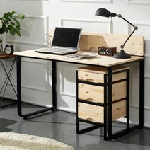 데스커책상 원격수업 레드파인 원목 책상 1500, 화이트