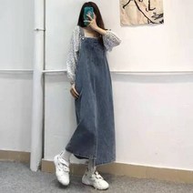봄 원피스 민소매 드레스 여성 데님 패션 Streetwear 모든 경기 스위트 캐주얼 Ulzzang 발목 길이 디자인 학생 레트로 새로운