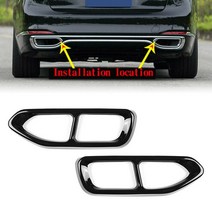 2Pcs 7 시리즈 스테인레스 자동차 꼬리 머플러 배기 파이프 출력 커버 트림 장식 BMW G11 G12 2016 2017 20, 02 Black