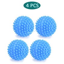 미니건조기 재사용 가능한 세탁 건조기 공 PVC 부드럽게 건조 패브릭 유연제 청소 도구 액세서리, [03] Blue 4pcs