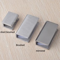 1 pcs 304 스테인레스 스틸 클램프 클립 지원 브래킷 8-12 mm 유리 클램프 하드웨어 유리 홀더 캐비닛 클립, 미러 롱 사이즈