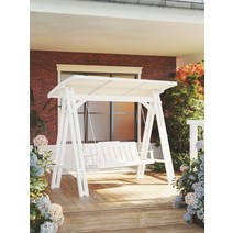 흔들그네의자 정자 부식 방지 목재 스윙 야외 정원 흔들 의자 빌라 더블 마당 홈 성인, [11] 천정 없는 세로봉 이중평형 배색