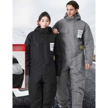 겨울 작업복 배달 방한 용품 우주복 라이더 스즈키 패딩, 블랙 L/원피스 스타일 (뒷면 지퍼 없음)