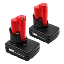 밀워키 배터리 밧데리 12 V 8000mAh 교체 8.0Ah M12 XC 무선 도구 3.0Ah v 48112401 MIL12ALI, 2PCS 8.0Ah