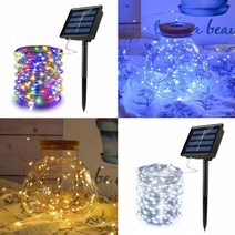 태양광 LED 전구 야외 정원 캠핑 크리스마스 전구 LED 조명 300구 32m 12종, 컬러 믹스, 22M 200구