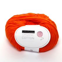 삼남뜨개실 오가닉코튼 10+1 코바늘실 가방실 털실 옷실 50g 뜨개질실 면사, 오가닉코튼50g 05 오렌지