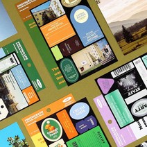 AWESOME 엽서 감성 소품 꾸미기 리무버블 스티커 친구 선물, 어썸 호텔