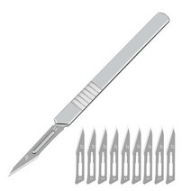 다기능 휴대 탄소강 조각 금속 블레이드 번호 11 23 DIY 도구 키트 개 세트 의료용 절단 핸드 델 나이프 미, 01 11