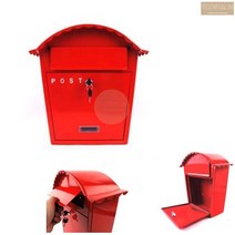 전원주택 철제 빨강 우체통 우편함 우편수취함 우체함 우편통 펜션 시골집