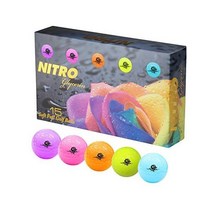 Nitro 니트로 글리세린 골프공 15팩, Multi Color - 15-Pack