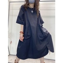 루즈핏 빅사이즈 여성용 캐주얼 유니크한 원피스
