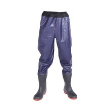 남녀 공용 방수 허리 장화 낚시 바지 모내기 갯벌 체험, F.41야드, C.(허리)75실크블루