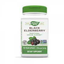 Natures Way 블랙 엘더베리 100 비건 캡슐, Black Elderberry - 100 Capsule
