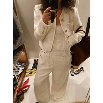 고급 연예인 멜빵 스타일 바지 가을과 겨울