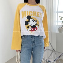 디즈니 정품 미소미키나그랑 긴팔 티셔츠 오버핏