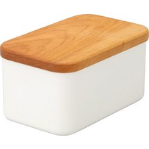 노다호로 법랑 보관 버터 통 케이스 일본 정품 사각 찬통 밀폐 용기, 450g, 1개