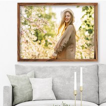 애쉬 원목 액자 우드 나무 벽걸이 탁상 용 미니 소형 스탠드 가족 결혼식 셀프 웨딩 포토 테이블 프레임 틀 A3 A4 20R A2 5x7 4x6 8x10 빈액자 공액자 사진 제작, 브라운