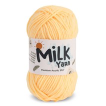 [니뜨] (10+1)밀크얀실(50g) [뜨개실도안제공], 23_연노랑