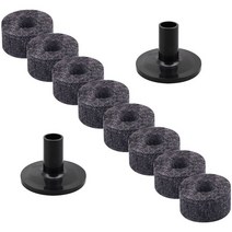 심벌즈 드럼 심벌 펠트 패드 교체 키트 슬리브, [01] Black, Black
