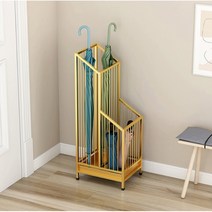 비템포 철제 모던 심플 현관 카페 가정 업소용 사각 우산 통 정리함 보관함 우산 꽂이, A.스퀘어, 골드, 1개