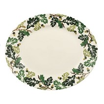 Emma Bridgewater 수제 오크 가든 미디엄 타원형 서빙 플래터