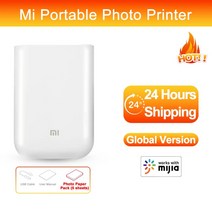 휴대용포토프린터 핸드폰사진출력 스마트폰사진출력 Xiaomi-Mijia 휴대용 미니 포켓 프린터 글로벌 버전, 11 Global Printer
