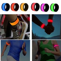 beeseen led 밴드 스포츠 자전거 야간 운동밴드 안전 야광 암밴드, 레드 HGS02-RED