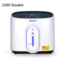 가정용 산소 발생기 휴대용 dedakj de-q1w 1-8l 소형 농축기 분무기 생성기, 220v 더블, 나는 플러그
