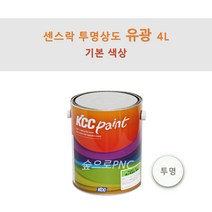 KCC 센스락 투명상도 4L 목재용 락카 자연건조형 상도 (유광 무광 반광), 유광, 1개